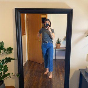 Zara Cropped Acid Wash T-Shirt